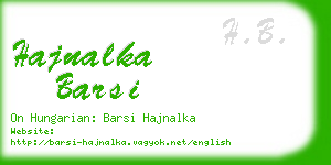 hajnalka barsi business card